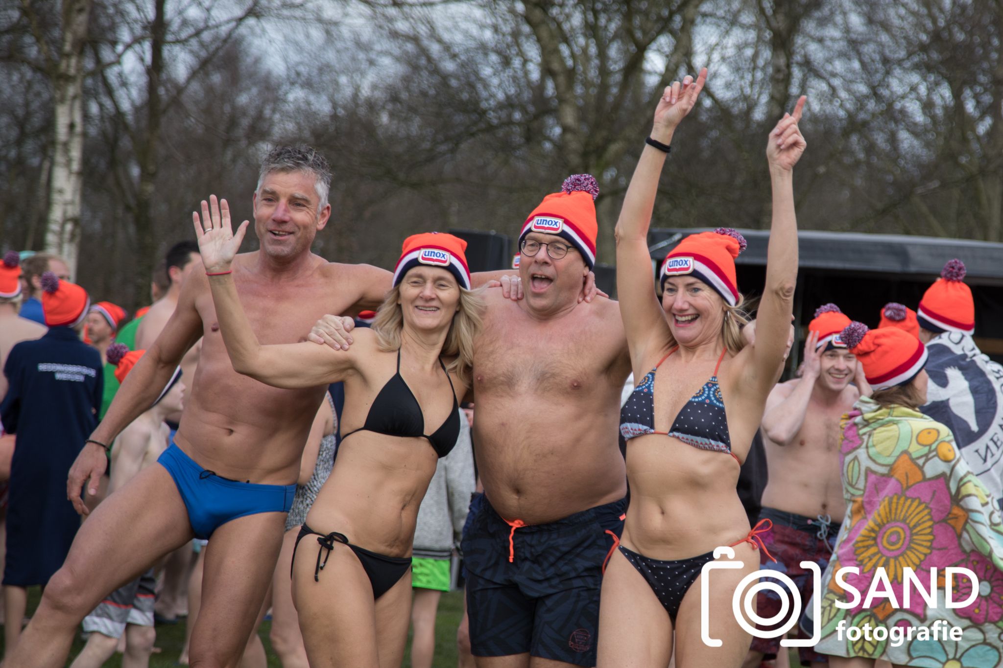 Nieuwjaarsduik 2018 op het Lage Veld in Wierden Sand Fotografie